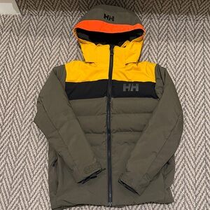 Helly Hansen Olive and Yellow Hooded Jacket